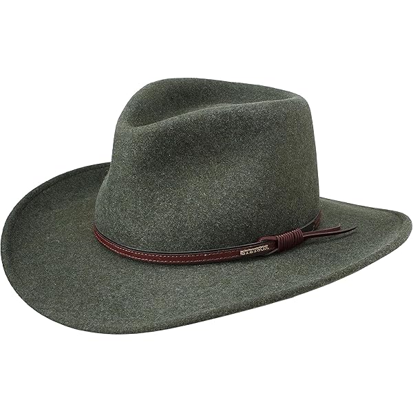 Stetson and Dobbs SWGRBL-2132 Men's Grey Bull Cowboy Hat, Grey Mix